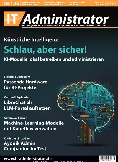 Titelbild der Ausgabe 5/2025 von IT Administrator. Diese Zeitschrift und viele weitere Computerzeitschriften, Tabletmagazine und Smartphonemagazine als Abo oder epaper bei United Kiosk online kaufen.