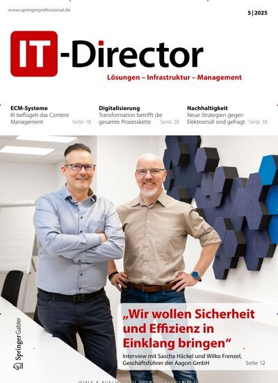 Titelbild der Ausgabe 5/2025 von IT-Director. Diese Zeitschrift und viele weitere Businessmagazine als Abo oder epaper bei United Kiosk online kaufen.