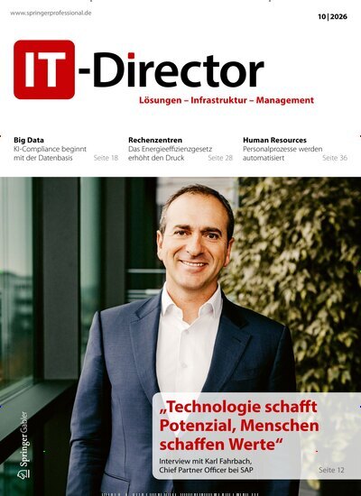 Titelbild der Ausgabe 10/2026 von IT-Director. Diese Zeitschrift und viele weitere Businessmagazine als Abo oder epaper bei United Kiosk online kaufen.