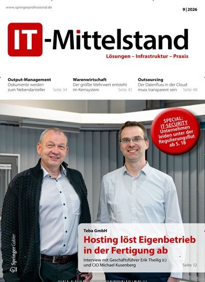 Titelbild der Ausgabe 9/2026 von IT-Mittelstand. Diese Zeitschrift und viele weitere Businessmagazine als Abo oder epaper bei United Kiosk online kaufen.