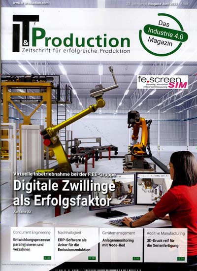 Titelbild der Ausgabe 1/2022 von IT & Production. Diese Zeitschrift und viele weitere Industriemagazine und Handwerkmagazine als Abo oder epaper bei United Kiosk online kaufen.