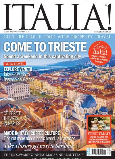 Titelbild der Ausgabe 5/2026 von Italia magazine. Diese Zeitschrift und viele weitere Reisemagazine, Freizeitmagazine und Wissensmagazine als Abo oder epaper bei United Kiosk online kaufen.