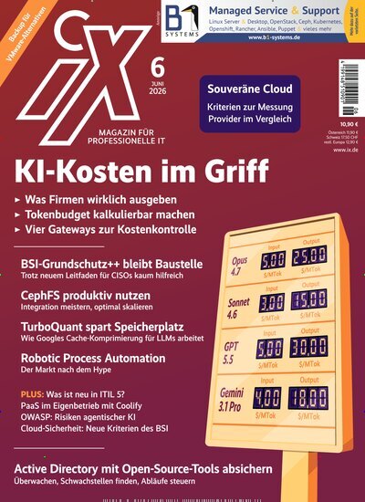 Titelbild der Ausgabe 6/2026 von iX Magazin. Diese Zeitschrift und viele weitere Computerzeitschriften, Tabletmagazine und Smartphonemagazine als Abo oder epaper bei United Kiosk online kaufen.