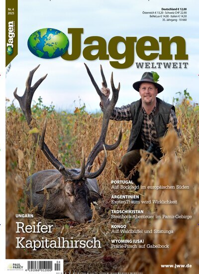 Titelbild der Ausgabe 4/2025 von Jagen Weltweit (Jagd). Diese Zeitschrift und viele weitere Sportmagazine als Abo oder epaper bei United Kiosk online kaufen.
