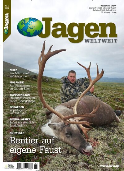 Titelbild der Ausgabe 5/2025 von Jagen Weltweit (Jagd). Diese Zeitschrift und viele weitere Sportmagazine als Abo oder epaper bei United Kiosk online kaufen.