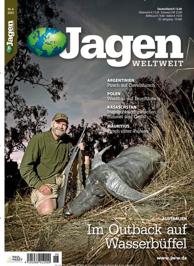 Titelbild der Ausgabe 6/2025 von Jagen Weltweit (Jagd). Diese Zeitschrift und viele weitere Sportmagazine als Abo oder epaper bei United Kiosk online kaufen.
