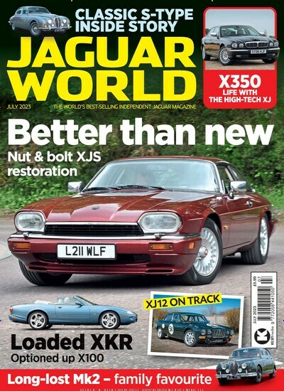 Titelbild der Ausgabe 8/2023 von Jaguar World Monthly. Diese Zeitschrift und viele weitere Automagazine und Motorradzeitschriften als Abo oder epaper bei United Kiosk online kaufen.