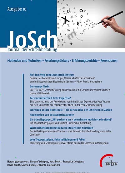 Titelbild der Ausgabe 1/2025 von JoSch - Journal für Schreibwissenschaft. Diese Zeitschrift und viele weitere Wissenschaftsmagazine als Abo oder epaper bei United Kiosk online kaufen.