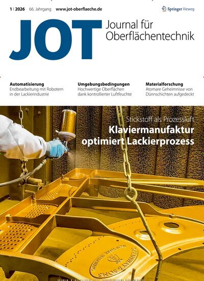 Titelbild der Ausgabe 1/2026 von JOT Journal für Oberflächentechnik. Diese Zeitschrift und viele weitere Industriemagazine und Handwerkmagazine als Abo oder epaper bei United Kiosk online kaufen.