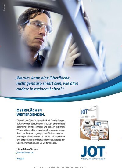 Titelbild der Ausgabe 5/2026 von JOT Journal für Oberflächentechnik. Diese Zeitschrift und viele weitere Industriemagazine und Handwerkmagazine als Abo oder epaper bei United Kiosk online kaufen.