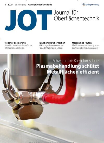 Titelbild der Ausgabe 7/2025 von JOT Journal für Oberflächentechnik. Diese Zeitschrift und viele weitere Industriemagazine und Handwerkmagazine als Abo oder epaper bei United Kiosk online kaufen.