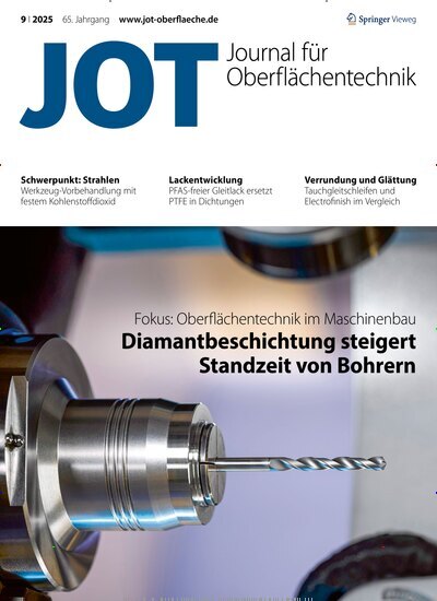 Titelbild der Ausgabe 9/2025 von JOT Journal für Oberflächentechnik. Diese Zeitschrift und viele weitere Industriemagazine und Handwerkmagazine als Abo oder epaper bei United Kiosk online kaufen.