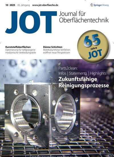 Titelbild der Ausgabe 10/2025 von JOT Journal für Oberflächentechnik. Diese Zeitschrift und viele weitere Industriemagazine und Handwerkmagazine als Abo oder epaper bei United Kiosk online kaufen.