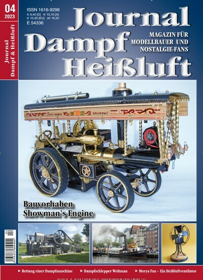 Titelbild der Ausgabe 4/2023 von Journal Dampf & Heißluft. Diese Zeitschrift und viele weitere Reisemagazine, Freizeitmagazine und Wissensmagazine als Abo oder epaper bei United Kiosk online kaufen.