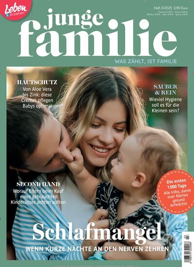 Titelbild der Ausgabe 3/2025 von junge familie. Diese Zeitschrift und viele weitere Elternzeitschriften und Tierzeitschriften als Abo oder epaper bei United Kiosk online kaufen.