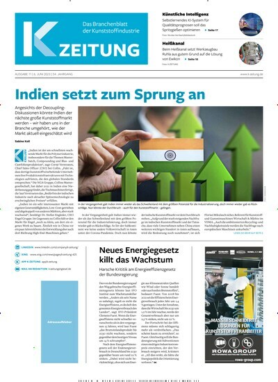 Titelbild der Ausgabe 11/2023 von K-Zeitung. Diese Zeitschrift und viele weitere Industriemagazine und Handwerkmagazine als Abo oder epaper bei United Kiosk online kaufen.