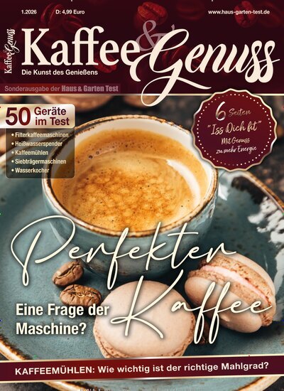 Titelbild der Ausgabe 1/2026 von Kaffee & Genuss. Diese Zeitschrift und viele weitere Kochzeitschriften und Backzeitschriften als Abo oder epaper bei United Kiosk online kaufen.