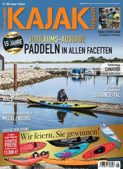 Titelbild der Ausgabe 1/2024 von kajak-Magazin. Diese Zeitschrift und viele weitere Sportmagazine als Abo oder epaper bei United Kiosk online kaufen.