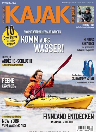 Titelbild der Ausgabe 2/2024 von kajak-Magazin. Diese Zeitschrift und viele weitere Sportmagazine als Abo oder epaper bei United Kiosk online kaufen.