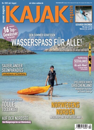 Titelbild der Ausgabe 4/2025 von kajak-Magazin. Diese Zeitschrift und viele weitere Sportmagazine als Abo oder epaper bei United Kiosk online kaufen.
