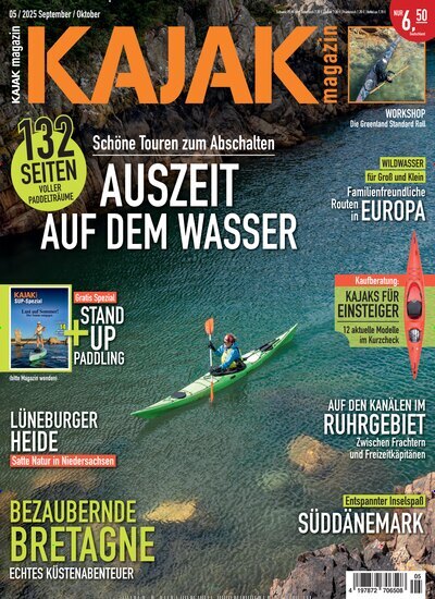 Titelbild der Ausgabe 5/2025 von kajak-Magazin. Diese Zeitschrift und viele weitere Sportmagazine als Abo oder epaper bei United Kiosk online kaufen.