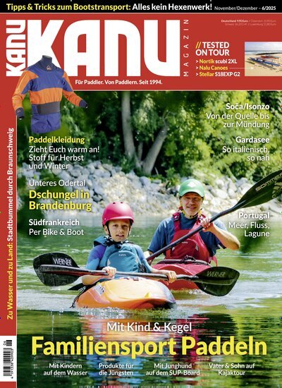 Titelbild der Ausgabe 6/2025 von Kanu Magazin. Diese Zeitschrift und viele weitere Sportmagazine als Abo oder epaper bei United Kiosk online kaufen.