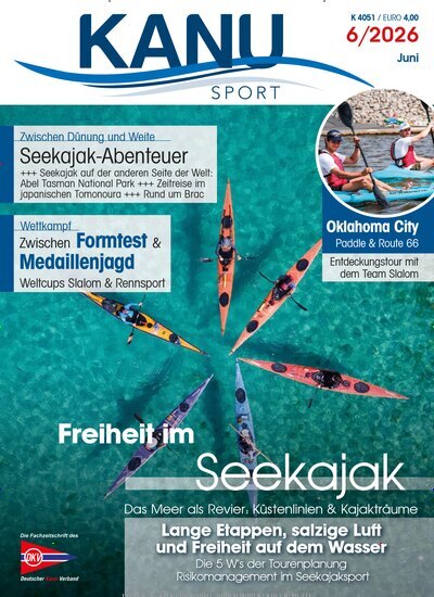 Titelbild der Ausgabe 6/2026 von Kanu Sport. Diese Zeitschrift und viele weitere Sportmagazine als Abo oder epaper bei United Kiosk online kaufen.