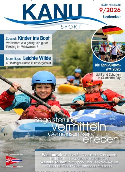 Titelbild der Ausgabe 9/2026 von Kanu Sport. Diese Zeitschrift und viele weitere Sportmagazine als Abo oder epaper bei United Kiosk online kaufen.