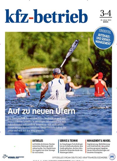 Titelbild der Ausgabe 4/2022 von kfz-betrieb. Diese Zeitschrift und viele weitere Industriemagazine und Handwerkmagazine als Abo oder epaper bei United Kiosk online kaufen.