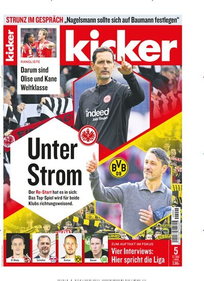 Titelbild der Ausgabe 5/2026 von kicker. Diese Zeitschrift und viele weitere Sportmagazine als Abo oder epaper bei United Kiosk online kaufen.