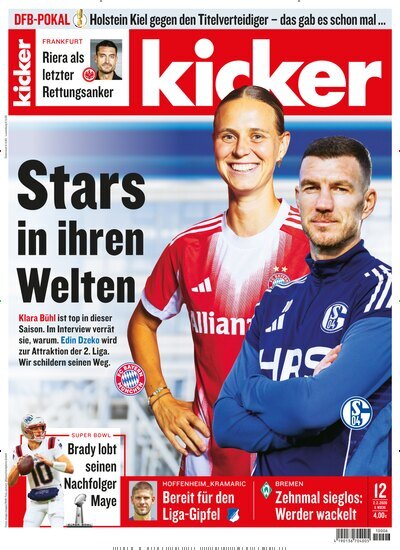 Titelbild der Ausgabe 12/2026 von kicker. Diese Zeitschrift und viele weitere Sportmagazine als Abo oder epaper bei United Kiosk online kaufen.