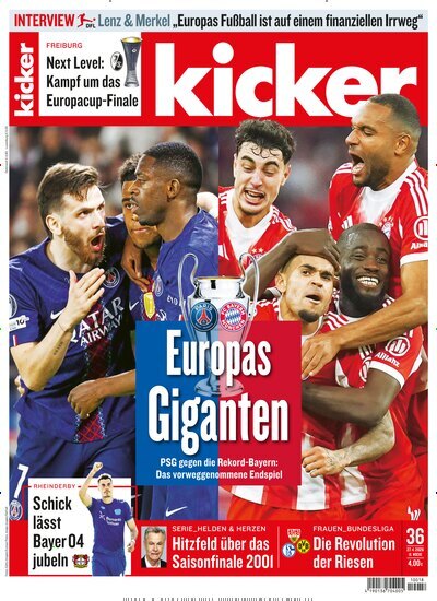 Titelbild der Ausgabe 36/2026 von kicker. Diese Zeitschrift und viele weitere Sportmagazine als Abo oder epaper bei United Kiosk online kaufen.