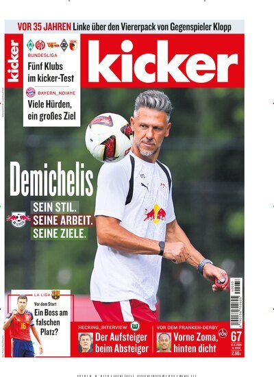 Titelbild der Ausgabe 67/2026 von kicker. Diese Zeitschrift und viele weitere Sportmagazine als Abo oder epaper bei United Kiosk online kaufen.