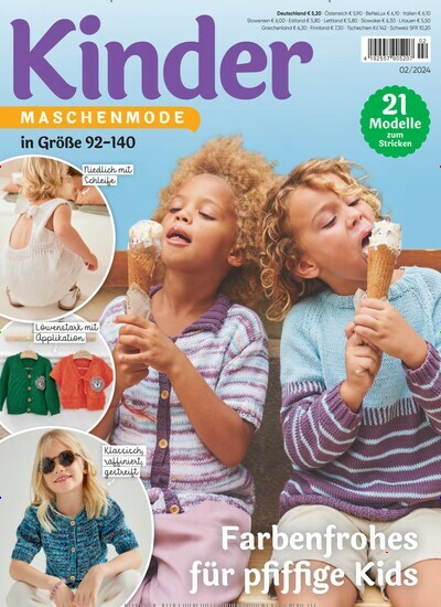 Titelbild der Ausgabe 2/2024 von Kinder Maschenmode. Diese Zeitschrift und viele weitere Modemagazine und DIY-Magazine als Abo oder epaper bei United Kiosk online kaufen.