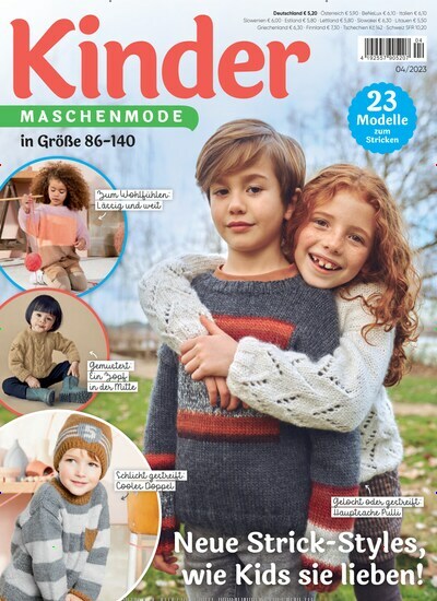 Titelbild der Ausgabe 4/2023 von Kinder Maschenmode. Diese Zeitschrift und viele weitere Modemagazine und DIY-Magazine als Abo oder epaper bei United Kiosk online kaufen.