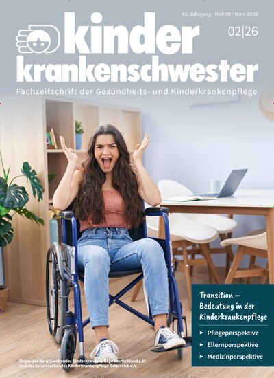 Titelbild der Ausgabe 2/2026 von Kinderkrankenschwester. Diese Zeitschrift und viele weitere Pflegezeitschriften und medizinische Fachzeitschriften als Abo oder epaper bei United Kiosk online kaufen.