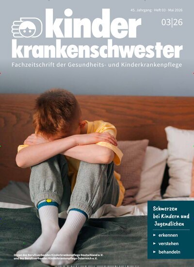 Titelbild der Ausgabe 3/2026 von Kinderkrankenschwester. Diese Zeitschrift und viele weitere Pflegezeitschriften und medizinische Fachzeitschriften als Abo oder epaper bei United Kiosk online kaufen.