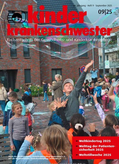 Titelbild der Ausgabe 9/2025 von Kinderkrankenschwester. Diese Zeitschrift und viele weitere Pflegezeitschriften und medizinische Fachzeitschriften als Abo oder epaper bei United Kiosk online kaufen.