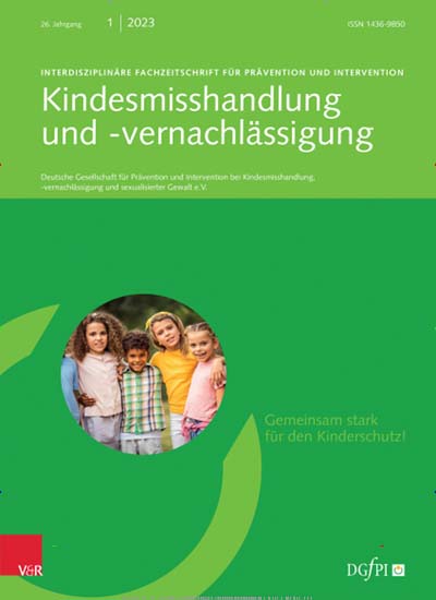 Titelbild der Ausgabe 1/2024 von Kindesmisshandlung und -vernachlässigung. Diese Zeitschrift und viele weitere Pflegezeitschriften und medizinische Fachzeitschriften als Abo oder epaper bei United Kiosk online kaufen.
