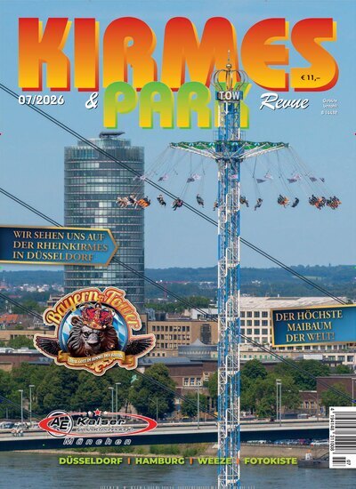 Titelbild der Ausgabe 7/2026 von Kirmes & Park Revue. Diese Zeitschrift und viele weitere Freizeit-Fachmagazine und Hobby-Fachzeitschriften als Abo oder epaper bei United Kiosk online kaufen.