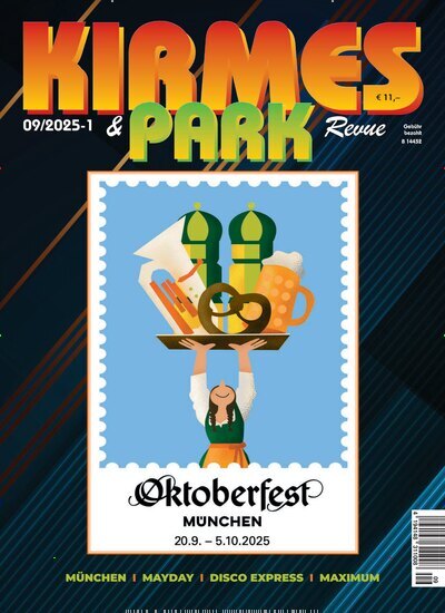 Titelbild der Ausgabe 9/2025 von Kirmes & Park Revue. Diese Zeitschrift und viele weitere Freizeit-Fachmagazine und Hobby-Fachzeitschriften als Abo oder epaper bei United Kiosk online kaufen.