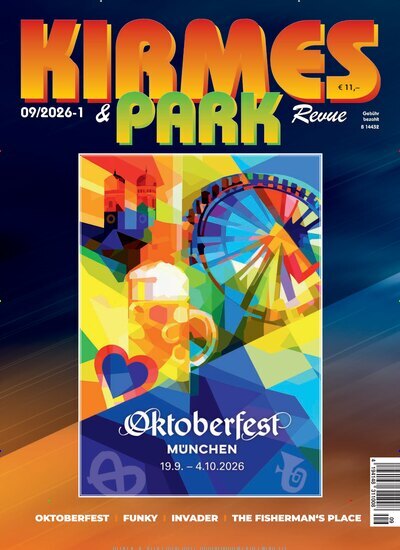 Titelbild der Ausgabe 9/2026 von Kirmes & Park Revue. Diese Zeitschrift und viele weitere Freizeit-Fachmagazine und Hobby-Fachzeitschriften als Abo oder epaper bei United Kiosk online kaufen.