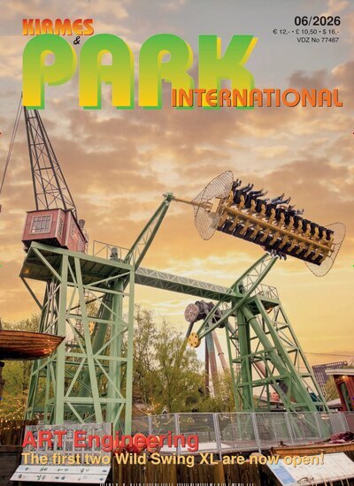 Titelbild der Ausgabe 6/2026 von Kirmes & Park Revue English Edition. Diese Zeitschrift und viele weitere Freizeit-Fachmagazine und Hobby-Fachzeitschriften als Abo oder epaper bei United Kiosk online kaufen.