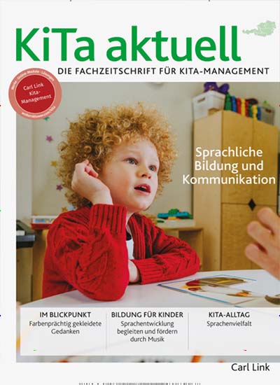 Titelbild der Ausgabe 3/2024 von  KiTa aktuell Österreich. Diese Zeitschrift und viele weitere Zeitschriften für Pädagogik als Abo oder epaper bei United Kiosk online kaufen.
