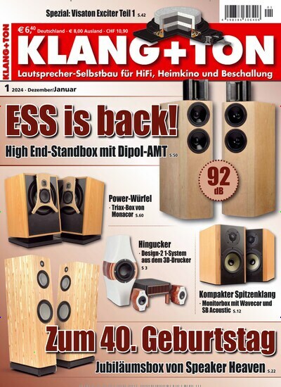 Titelbild der Ausgabe 1/2024 von Klang & Ton. Diese Zeitschrift und viele weitere Audiomagazine, Filmmagazine und Fotozeitschriften als Abo oder epaper bei United Kiosk online kaufen.