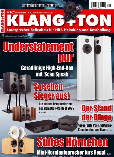 Titelbild der Ausgabe 1/2026 von Klang & Ton. Diese Zeitschrift und viele weitere Audiomagazine, Filmmagazine und Fotozeitschriften als Abo oder epaper bei United Kiosk online kaufen.