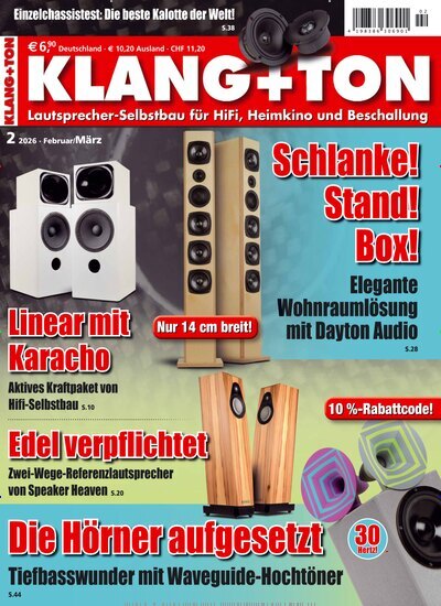 Titelbild der Ausgabe 2/2026 von Klang & Ton. Diese Zeitschrift und viele weitere Audiomagazine, Filmmagazine und Fotozeitschriften als Abo oder epaper bei United Kiosk online kaufen.