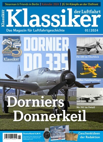 Titelbild der Ausgabe 1/2024 von Klassiker der Luftfahrt. Diese Zeitschrift und viele weitere Reisemagazine, Freizeitmagazine und Wissensmagazine als Abo oder epaper bei United Kiosk online kaufen.