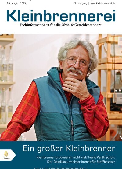 Titelbild der Ausgabe 8/2025 von Kleinbrennerei. Diese Zeitschrift und viele weitere Gastronomiezeitschriften, Fashionmagazine, Beautymagazine als Abo oder epaper bei United Kiosk online kaufen.