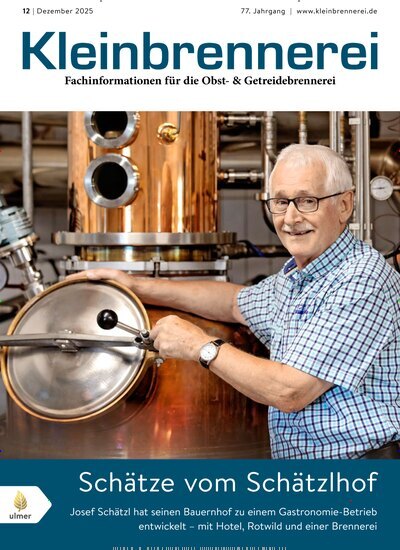 Titelbild der Ausgabe 12/2025 von Kleinbrennerei. Diese Zeitschrift und viele weitere Gastronomiezeitschriften, Fashionmagazine, Beautymagazine als Abo oder epaper bei United Kiosk online kaufen.